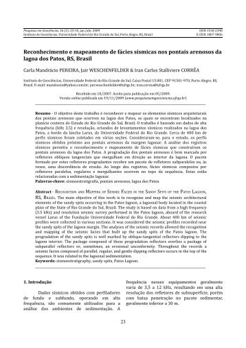 Pereira et al (2009) - 2710Kb - Revista Pesquisas em Geociências ...