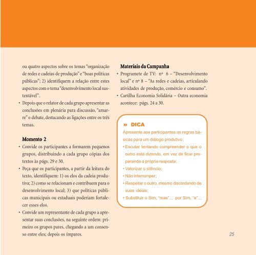 O que é Economia Solidária? - Ministério do Trabalho e Emprego