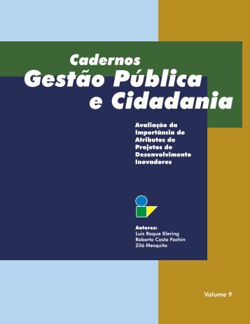 Cadernos Gestão Pública e Cidadania - FGV-Eaesp - Fundação ...