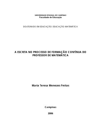 A escrita no processo de formação contínua do - Educadores