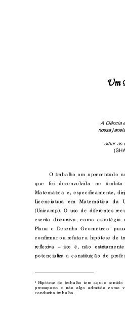 A escrita no processo de formação contínua do - Educadores