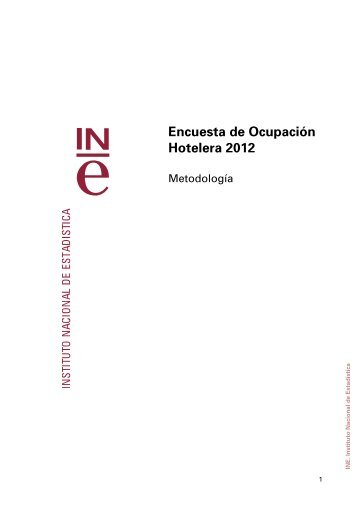Encuesta de Ocupación Hotelera 2012 - Instituto Nacional de ...