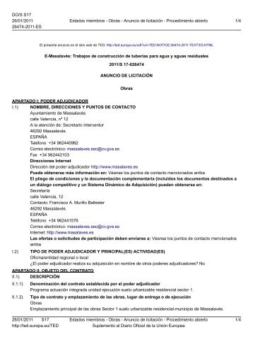 Trabajos de construcción de tuberías para agua y aguas ... - Hispagua