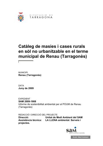 Catàleg de masies i cases rurals - Renau - Diputació de Tarragona
