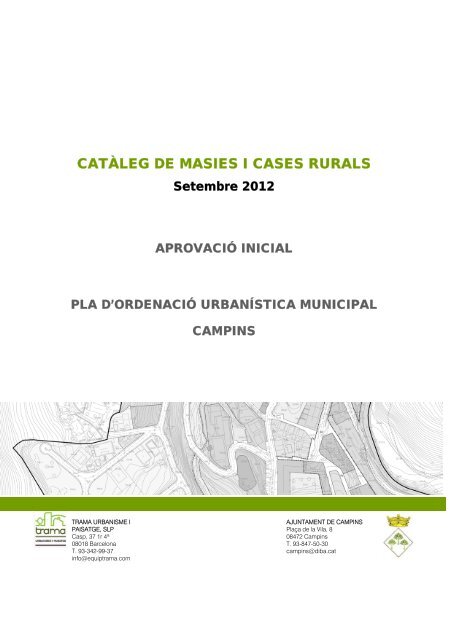 05 - Catàleg de masies i cases rurals.pdf - Ajuntament de Campins