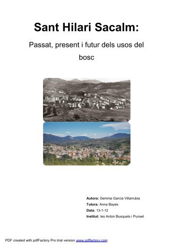 Sant Hilari Sacalm: passat, present i futur dels usos del bosc