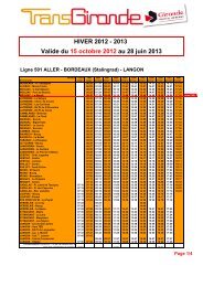 Fiche Horaire HIVER 501 - TransGironde