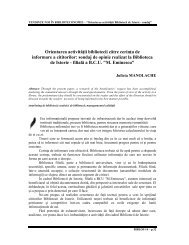 Orientarea activitatii bibliotecii catre cerinta de informare a
