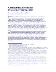 Confidential Informants: Protecting Their Identity