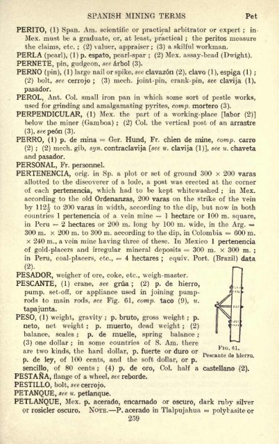 Dictionary of Spanish Mining Terms - 1ORO1.COM