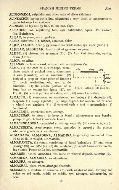 Dictionary of Spanish Mining Terms - 1ORO1.COM