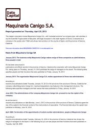 View a PDF summary for Maquinaria Canigo SA - Dato Capital