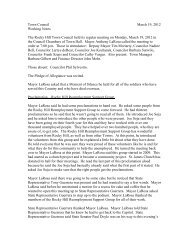 Town Council March 19, 2012 Working Notes The Rocky Hill Town ...