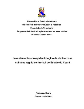 Levantamento de casos de cisticercose suína na região centro-sul ...