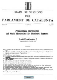 DSPC-P 004/01 - Parlament de Catalunya