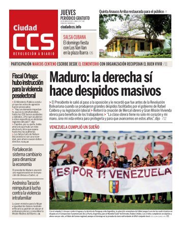 Maduro: la derecha sí hace despidos masivos