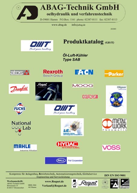 Produktkatalog (GB/IT) - ABAG-Technik GmbH