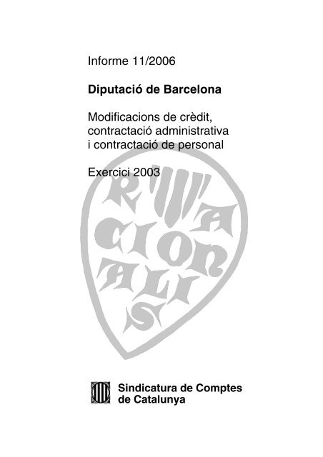 Informe 11/2006 - Generalitat de Catalunya