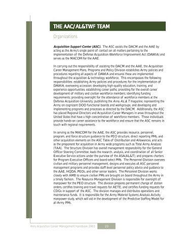 CM Handbook - The AAC/AL&TWF Team - U.S. Army