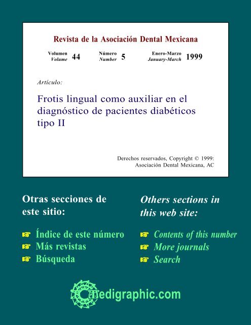 Frotis lingual como auxiliar en el diagnóstico de ... - edigraphic.com