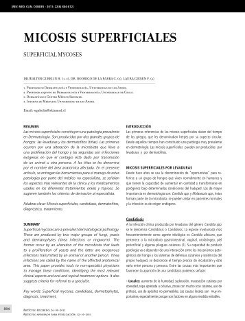 MICOSIS SupERfICIALES - Clínica Las Condes