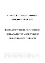 comune di cologno monzese provincia di milano regolamento per l ...