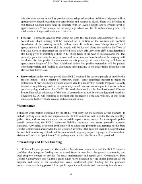 Hearn Gulch Management Plan - California Coastal Conservancy