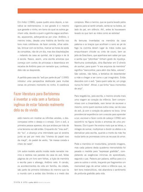 Revista Palavra 2012 - Sesc