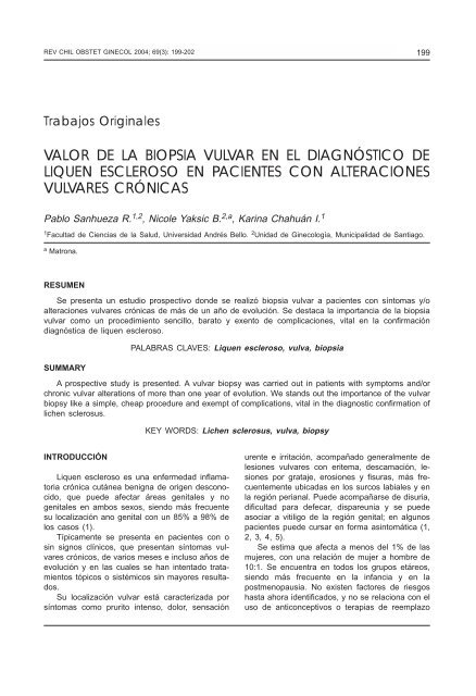 VALOR DE LA BIOPSIA VULVAR EN EL DIAGNÓSTICO ... - SciELO