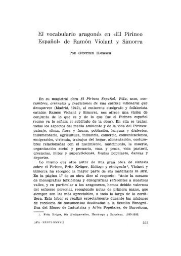 El vocabulario aragonés en "El Pirineo español" de Ramón Violant y ...