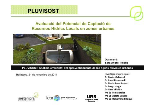 PLUVISOST - ICTA - Universitat Autònoma de Barcelona