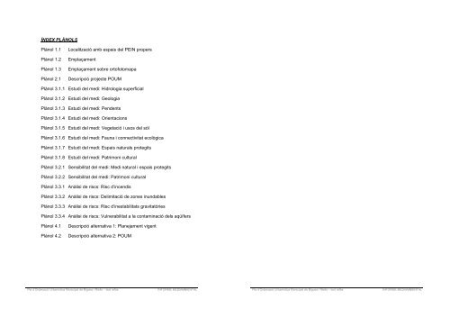 Informe Ambiental 4 - Ajuntament de Bigues i Riells