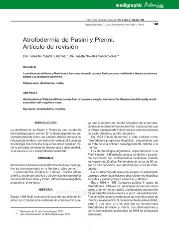 Atrofodermia de Pasini y Pierini. Artículo de revisión - edigraphic.com