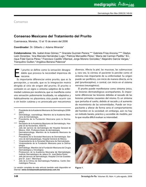 Consenso Mexicano del Tratamiento del Prurito