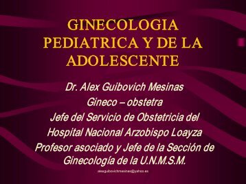 ginecologia pediatrica y de la adolescente - Peru Saludable