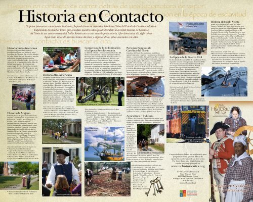 Historia en contacto es buscar el oro. Historia en ... - NC Historic Sites