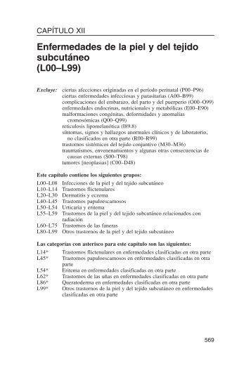 Enfermedades de la piel y del tejido subcutáneo (L00–L99)