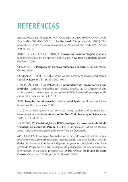 Revista Sinais Sociais N16 pdf - Sesc