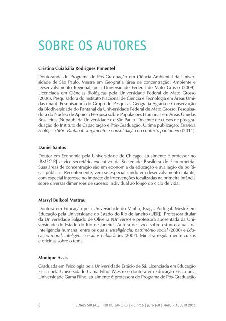 Revista Sinais Sociais N16 pdf - Sesc