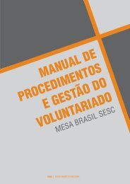 Manual de procedimentos e gestão do voluntariado - Sesc