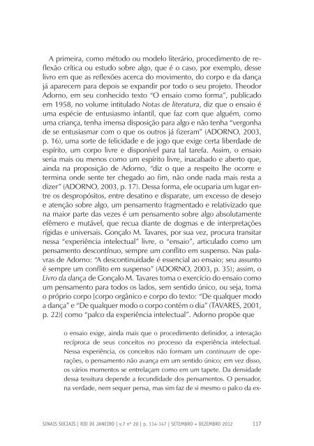 Revista Sinais Sociais N20 pdf - Sesc