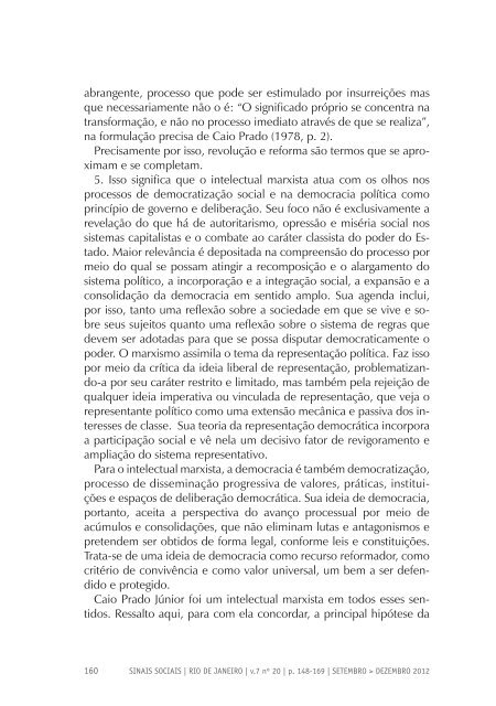 Revista Sinais Sociais N20 pdf - Sesc