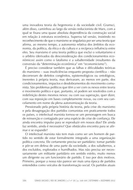 Revista Sinais Sociais N20 pdf - Sesc