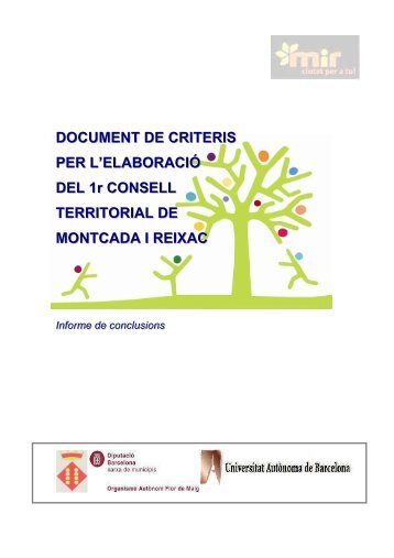 Informe conclusions MiR octubre 2007 - Ajuntament de Montcada i ...