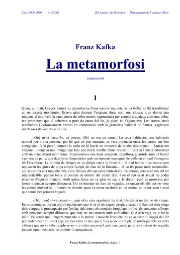 La metamorfosi - IES Jaume I de Borriana