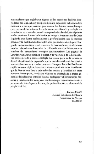 Fides et ratio, 10 años después.pdf - Universidad de Navarra