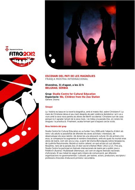 Dossier de premsa FITAG 2012 - festival Internacional de Teatre ...