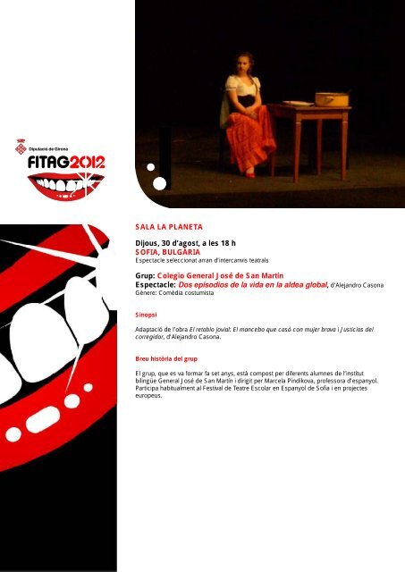 Dossier de premsa FITAG 2012 - festival Internacional de Teatre ...