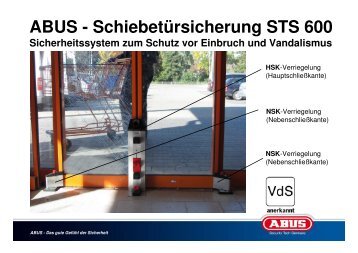 ABUS - Schiebetürsicherung STS 600 - AB Automatic Türautomation