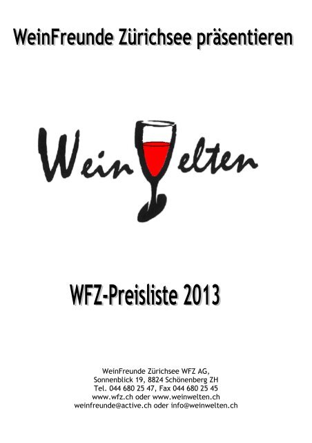 WFZ Preisliste 2013 - Weinwelten